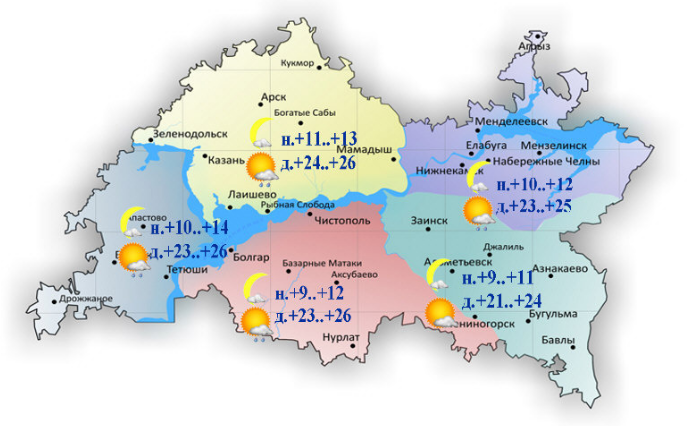 10 июньгә һава торышы