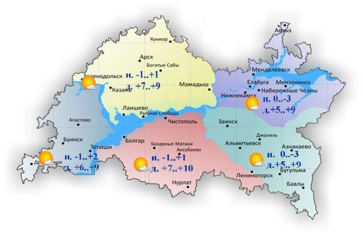 7 апрельгә һава торышы